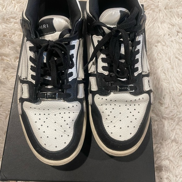 AMIRI Black and White High-Top Sneakers